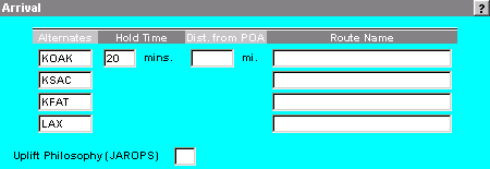 Arrival Alternate/Hold Time Example